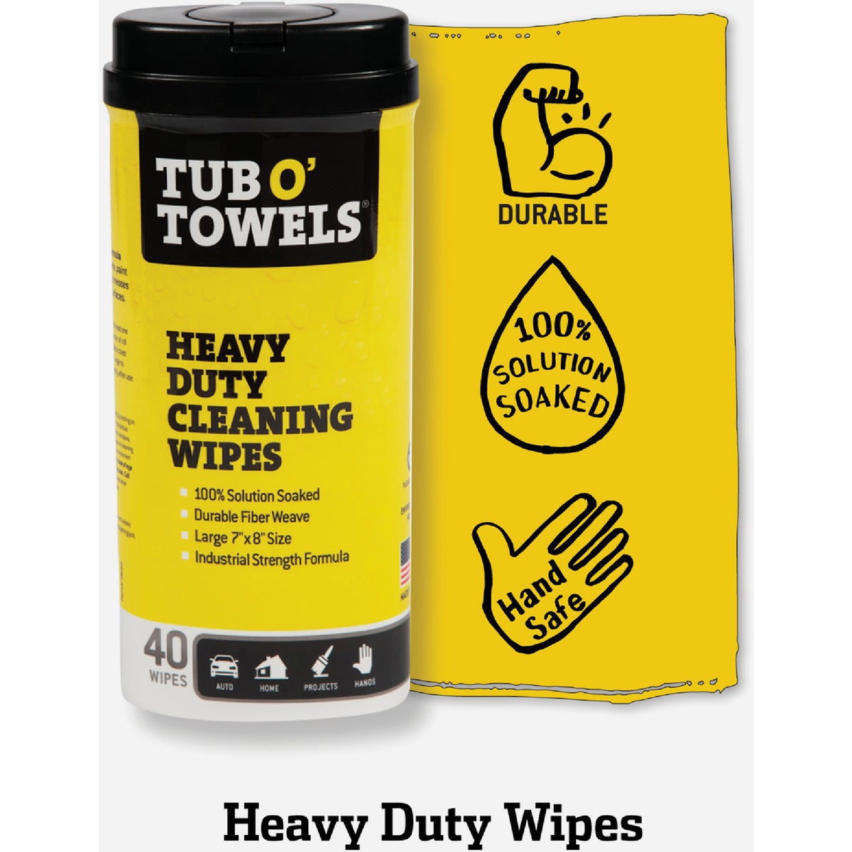 Tub O' Towels Heavy Duty Cleaning Wipes (40-Count) Image 5