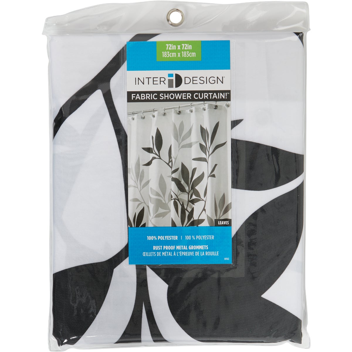 iDesign York 72 In. x 72 In. Green Vine 100% Polyester Graphic Fabric Shower Curtain Image 2