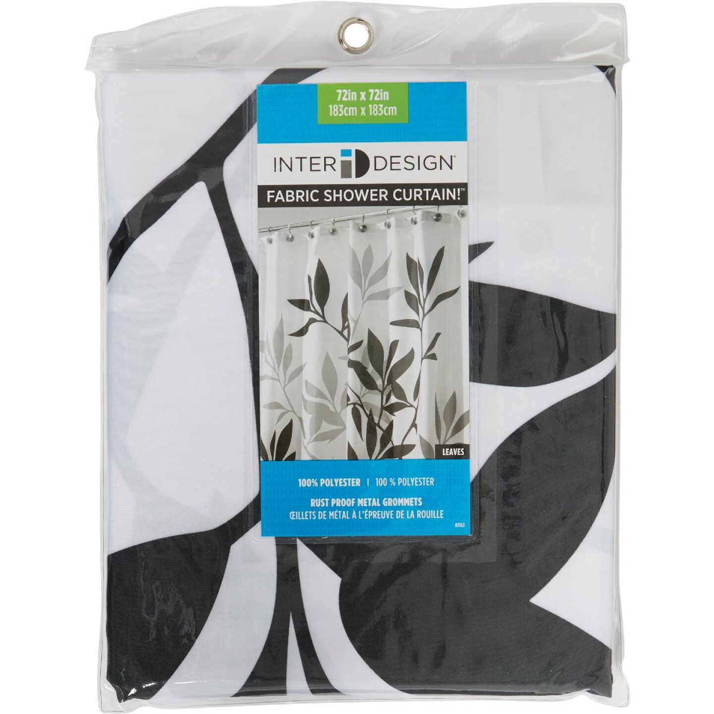 iDesign York 72 In. x 72 In. Green Vine 100% Polyester Graphic Fabric Shower Curtain Image 2