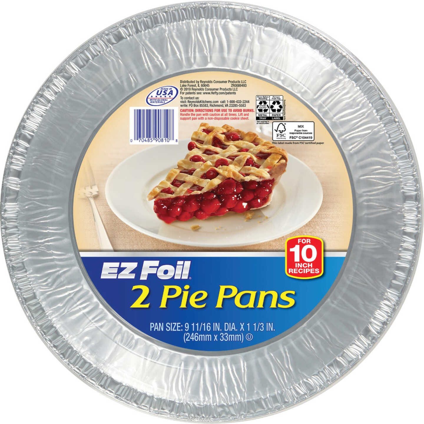EZ Foil 9-11/16 In. Extra Large Pie Pan (2-Count) Image 1