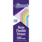 Diamond Flexible Neon Straw (100-Count) Image 1