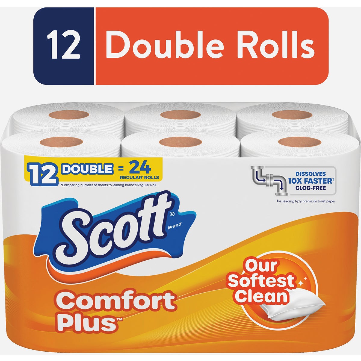 Scott Comfort Plus Extra Soft Toilet Paper (12 Triple Rolls) Image 2