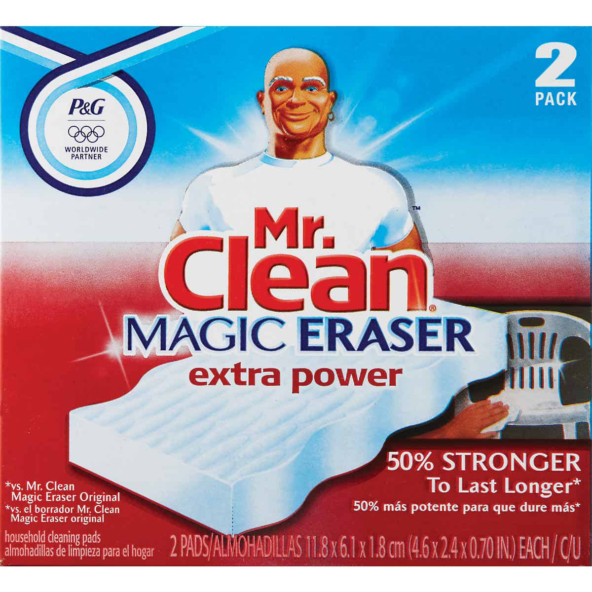 Mr. Clean Magic Eraser Cleansing Pad with Extra Power (2-Count) Image 4