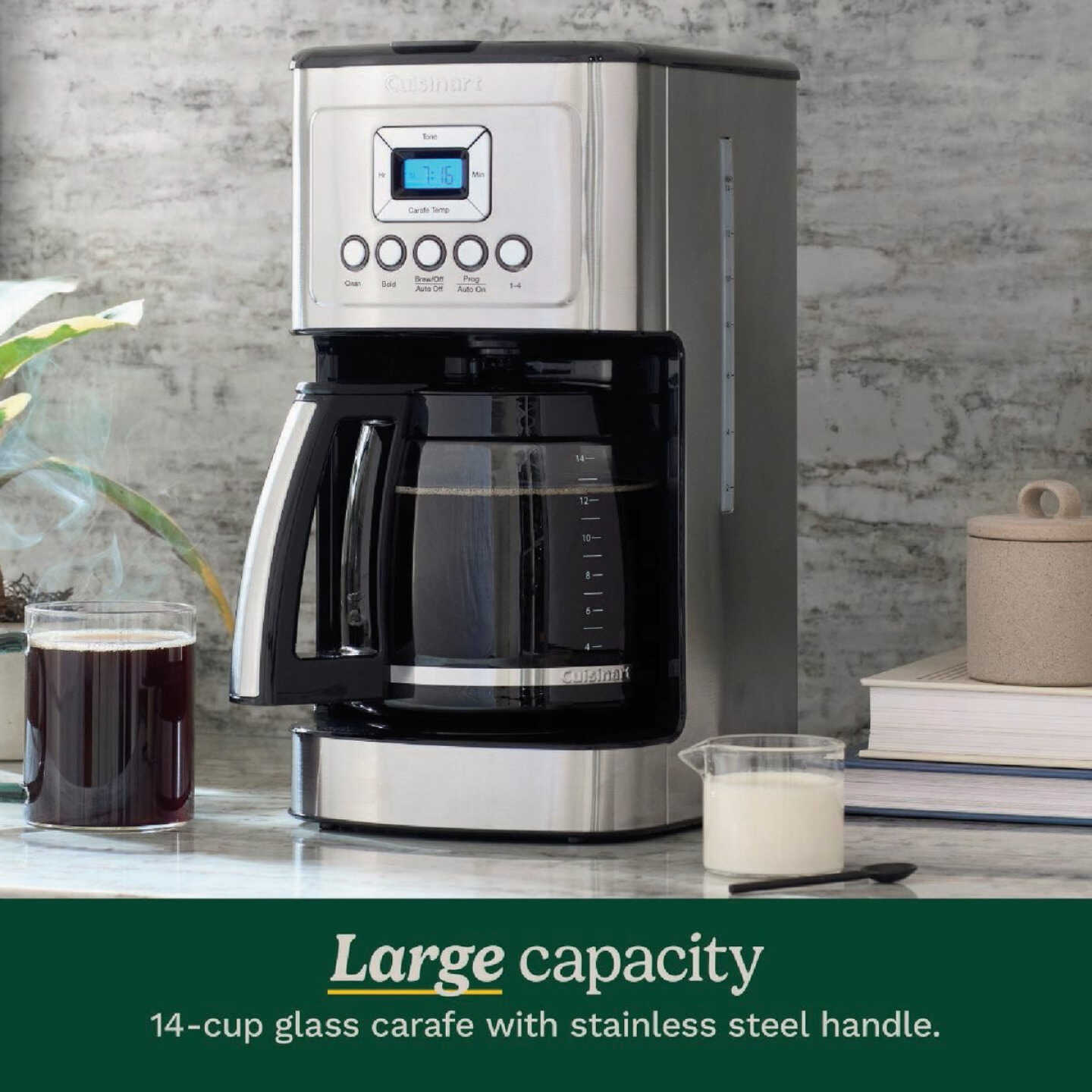 Cuisinart 14-Cup Perfect Temp Programmable Coffee Maker, Stainless Image 3
