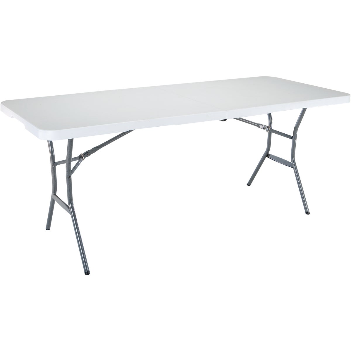 Lifetime 6 Ft. x 30 In. White Granite Light Commercial Fold-In-Half Table Image 6