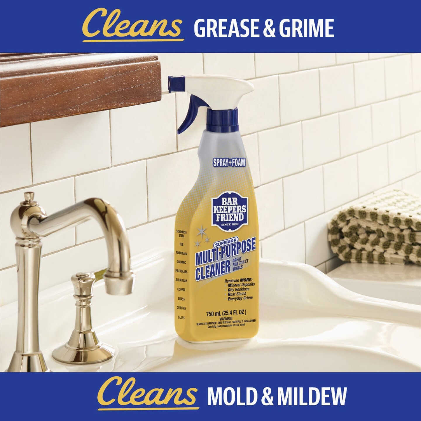 Bar Keepers Friend 25.4 Oz. Spray and Foam Multi-Purpose Cleaner Image 6