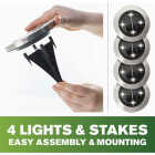 Bell+Howell Outdoor Solar LED Disk Lights (4-Pack) Image 4