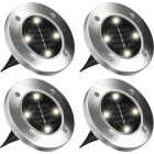 Bell+Howell Outdoor Solar LED Disk Lights (4-Pack) Image 1