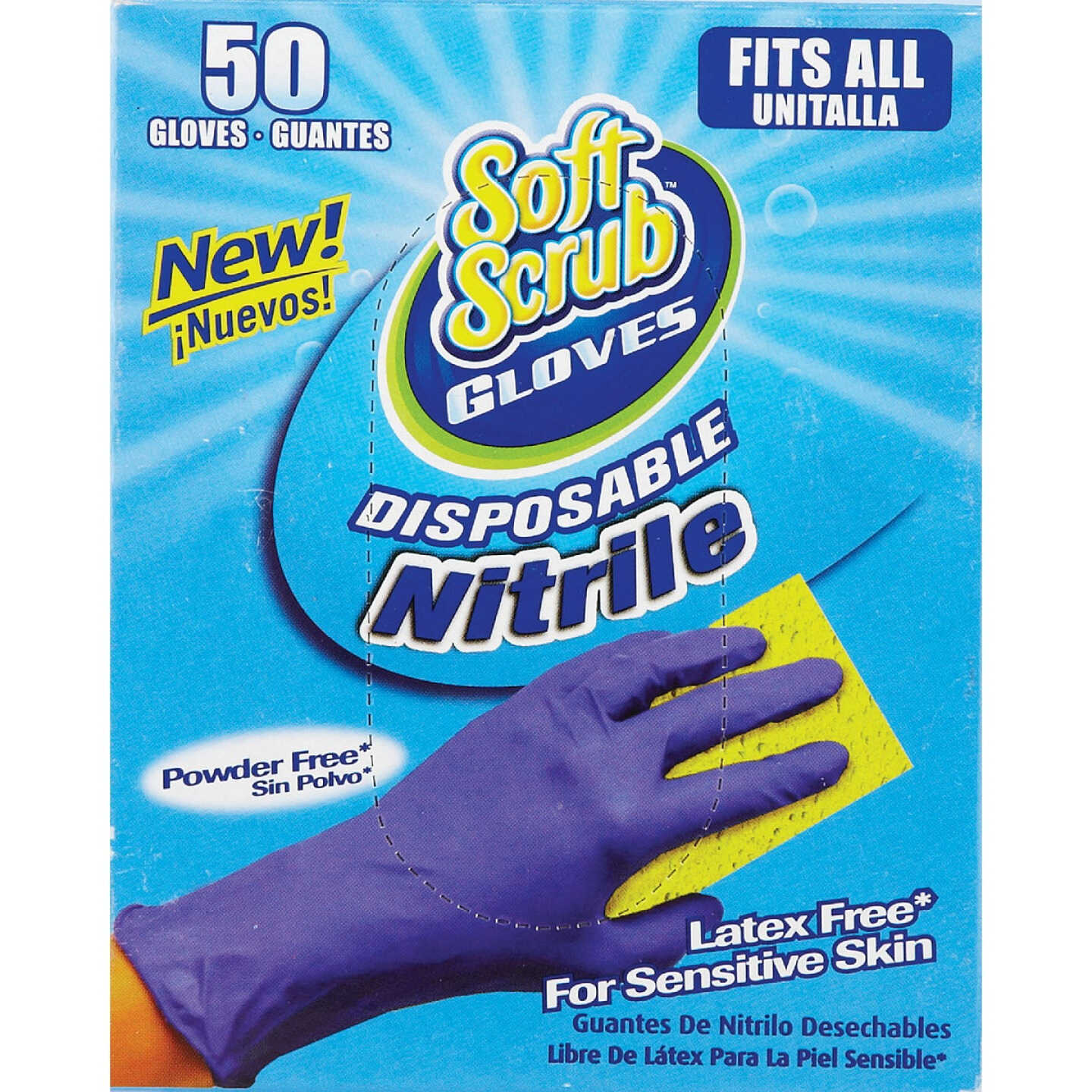 Soft Scrub 1 Size Fits All Nitrile Disposable Glove (50-Pack) Image 2