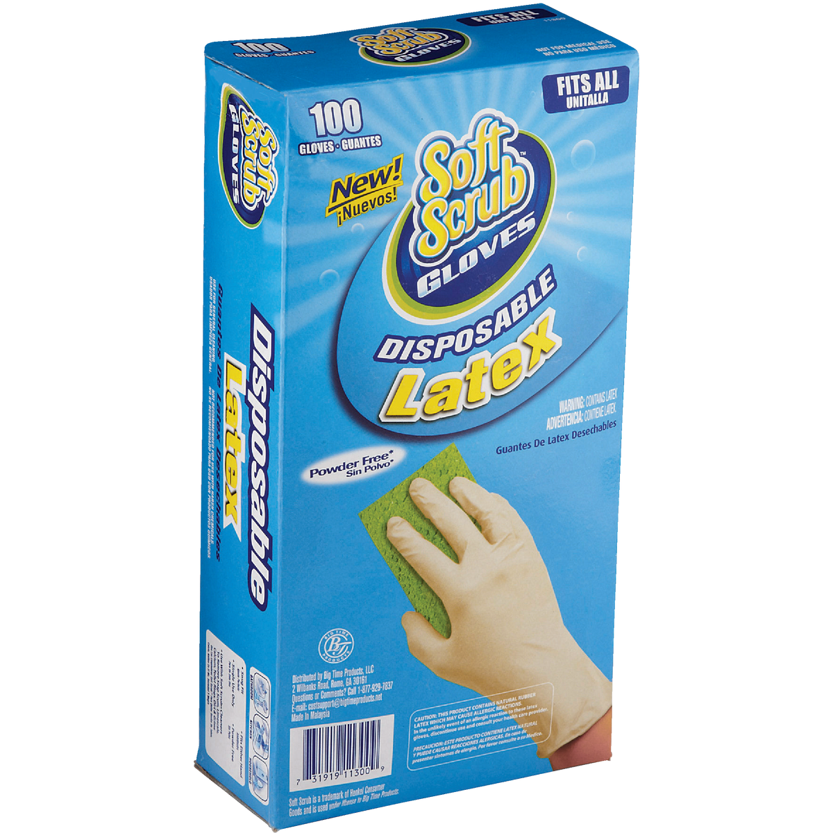 Soft Scrub 1 Size Fits All Latex Disposable Glove (100-Pack)