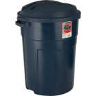 Rubbermaid Roughneck 32 Gal. Blue Trash Can with Lid Image 1