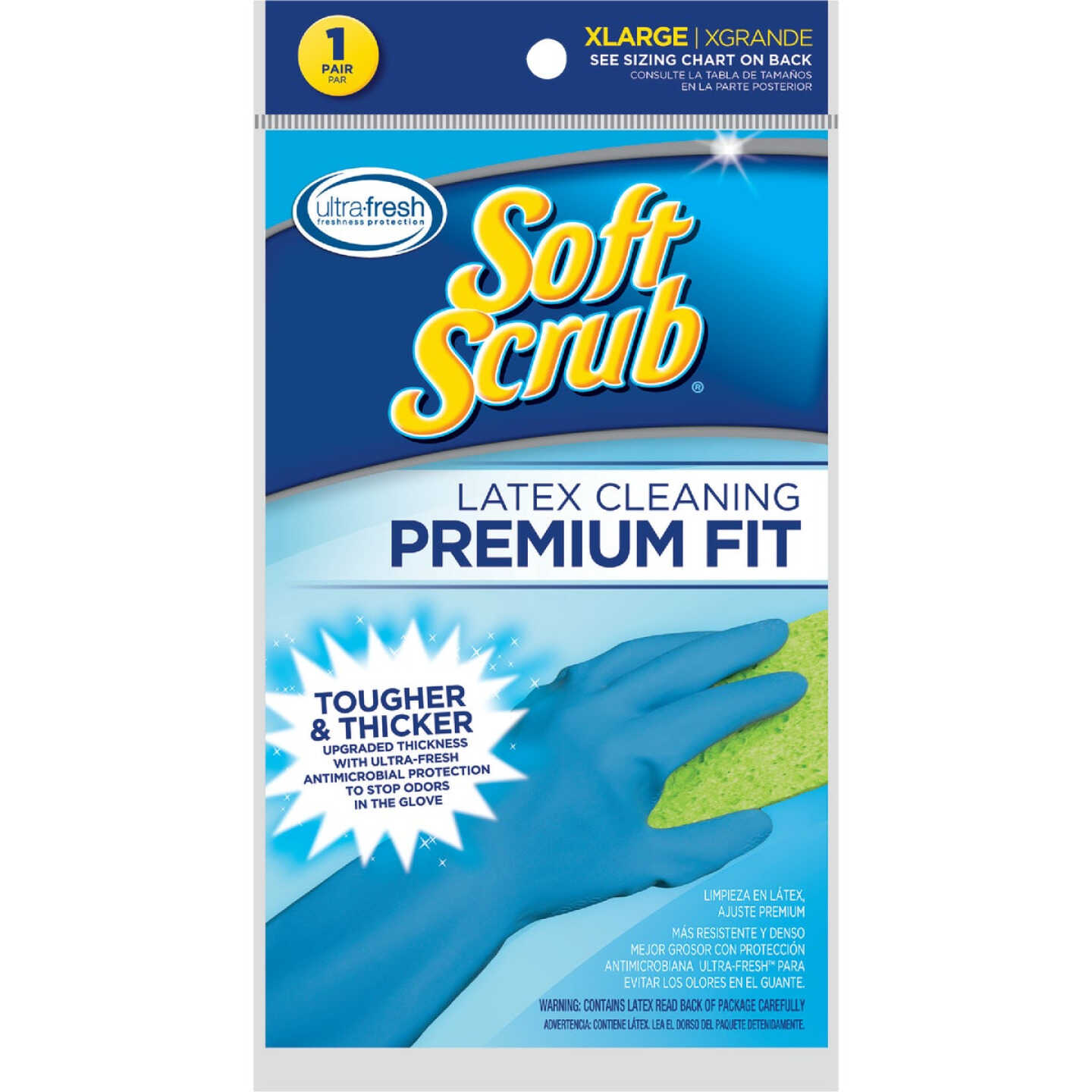 Soft Scrub XL Premium Fit Latex Rubber Glove Image 1