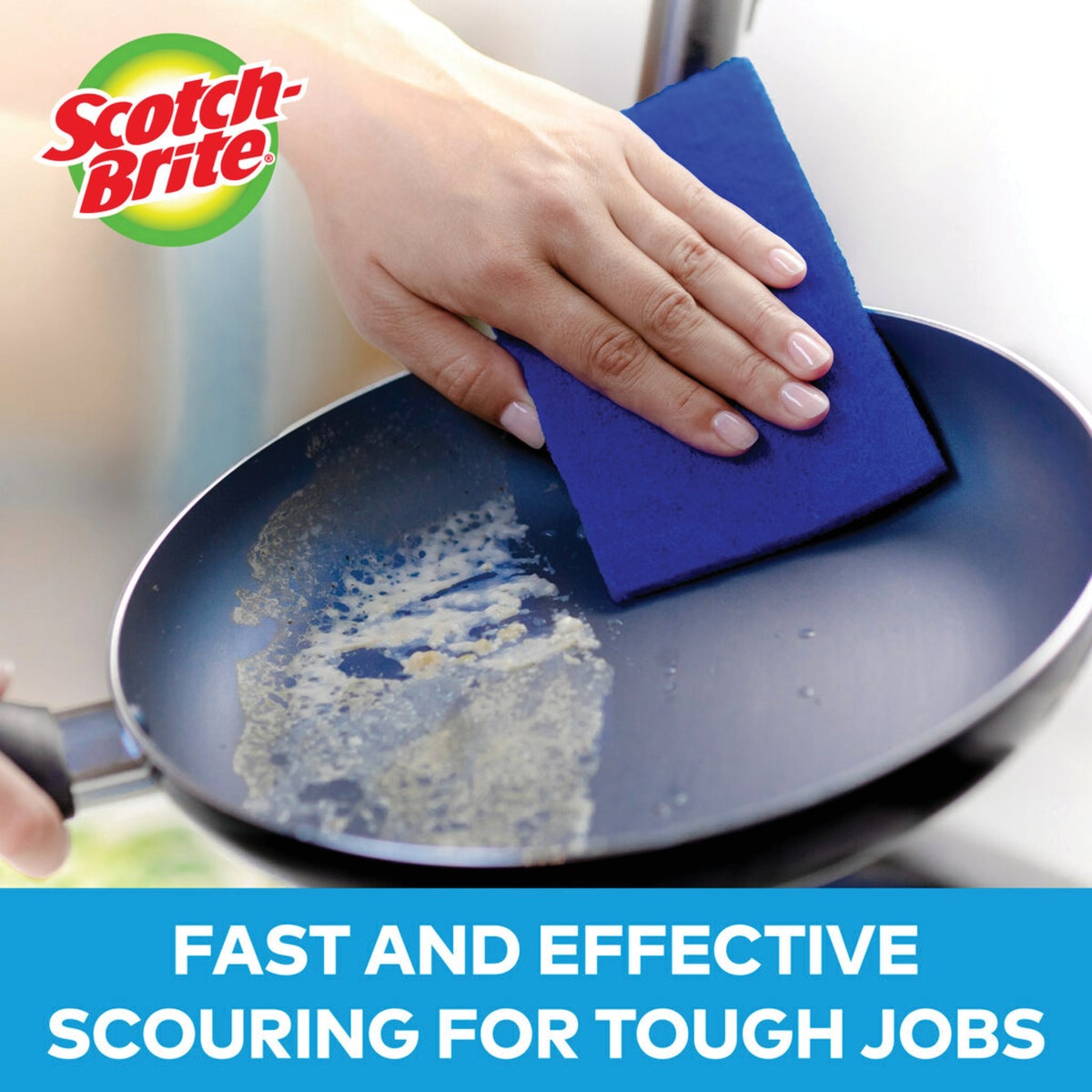 Scotch-Brite Non-Scratch Scour Pads, 6 In. x 3 In. (3-Pack) Image 2