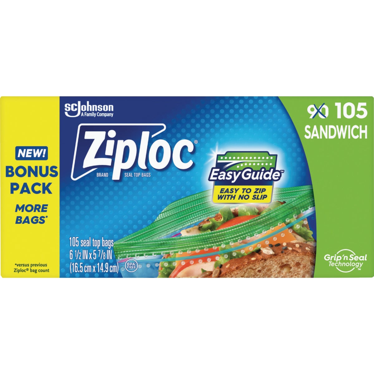 Ziploc Sandwich Food Storage Bag (105 Count)
