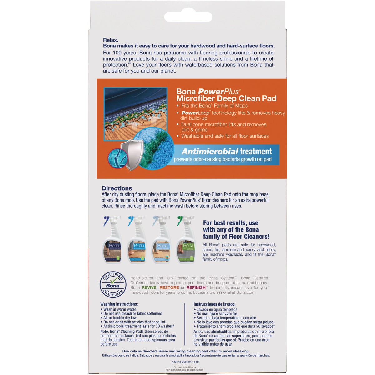 Bona PowerPlus 4 In. W. x 15 In. L. Microfiber Pad Mop Refill Image 8