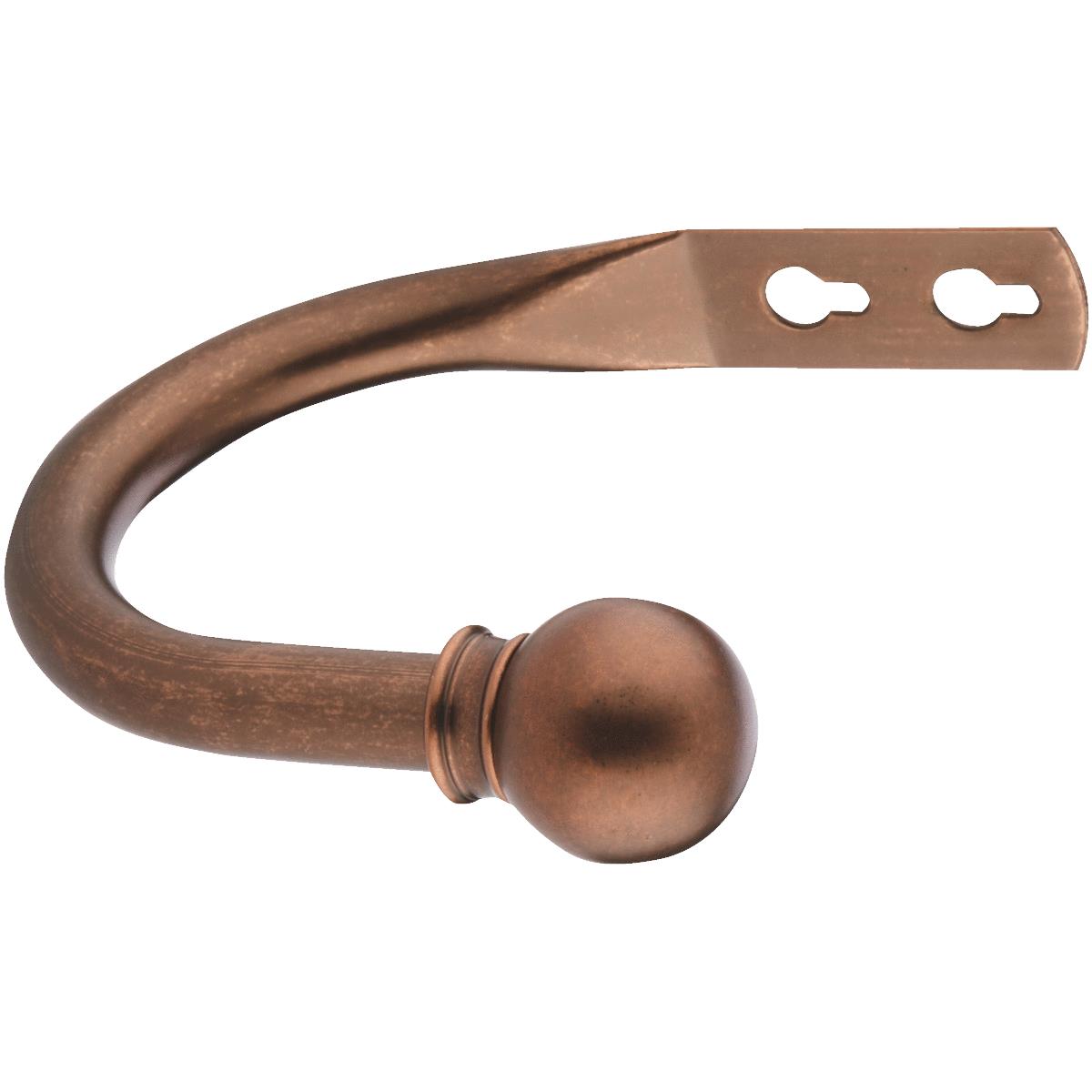 Levolor 3-1/2 In. Ball Drapery Holdback, Brushed Sienna (2-Pack)