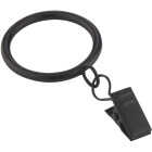Levolor 1-1/4 In. Clip Curtain Ring, Black (7-Pack) Image 2