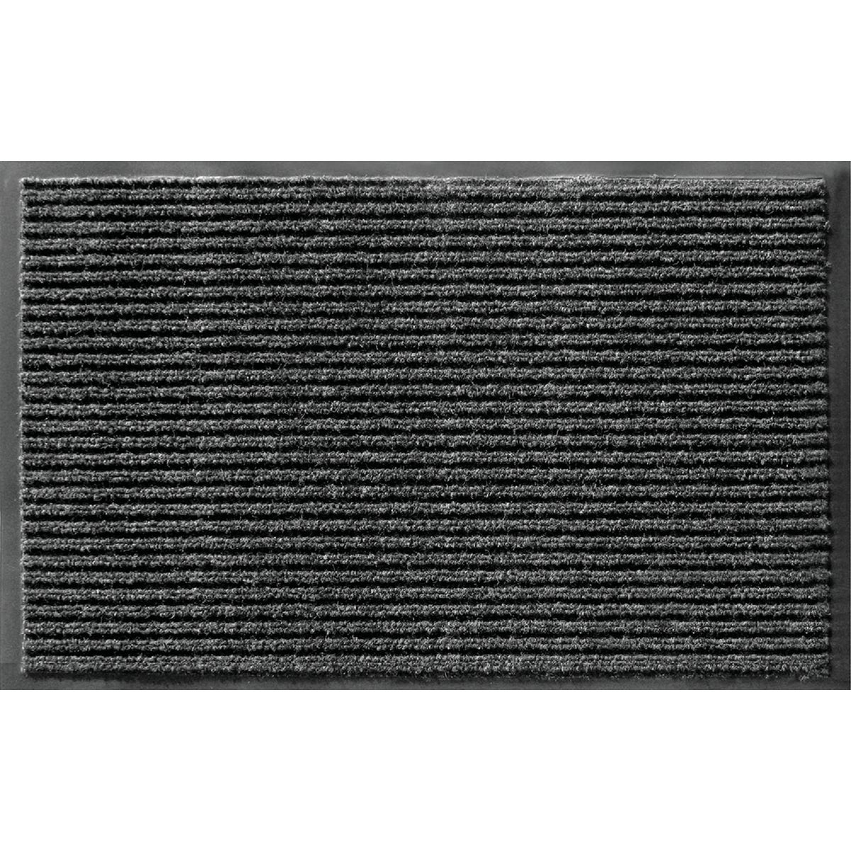 Apache Enviroback Onyx 36 In. x 60 In. Carpet/Recycled Rubber Door Mat Image 1