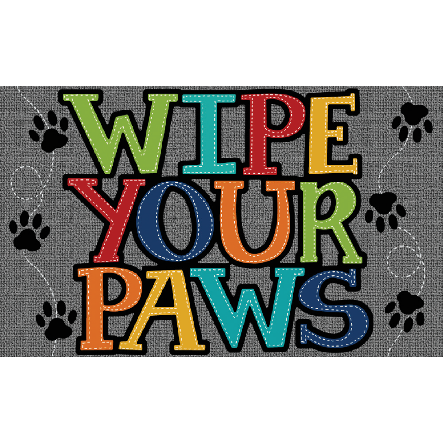 Mohawk Home 18 In. x 30 In. Wipe Paw Stitch Door Mat Image 1