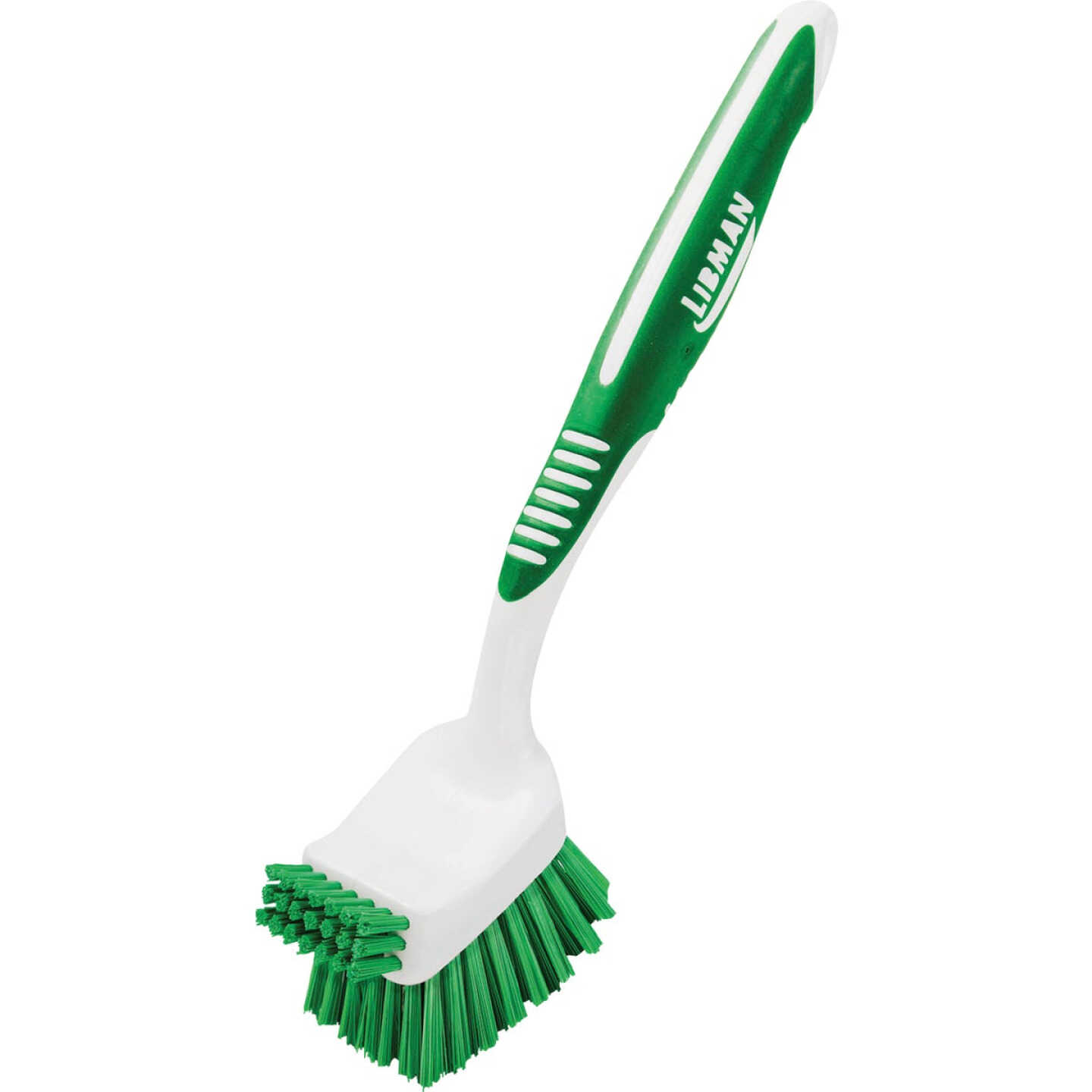 Libman Green Polymer Fibers Ergonomic Dish Brush Image 1