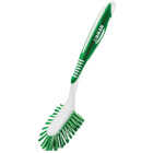 Libman Green & White Polymer 8 In. Ergonomic Rubber Grip Dish Brush Image 1