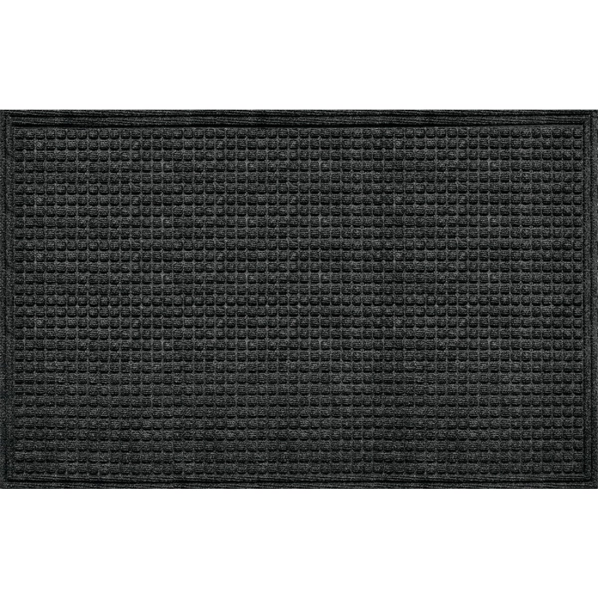 Apache Textures Onyx 24 In. x 36 In. Carpet/Recycled Rubber Door Mat Image 1