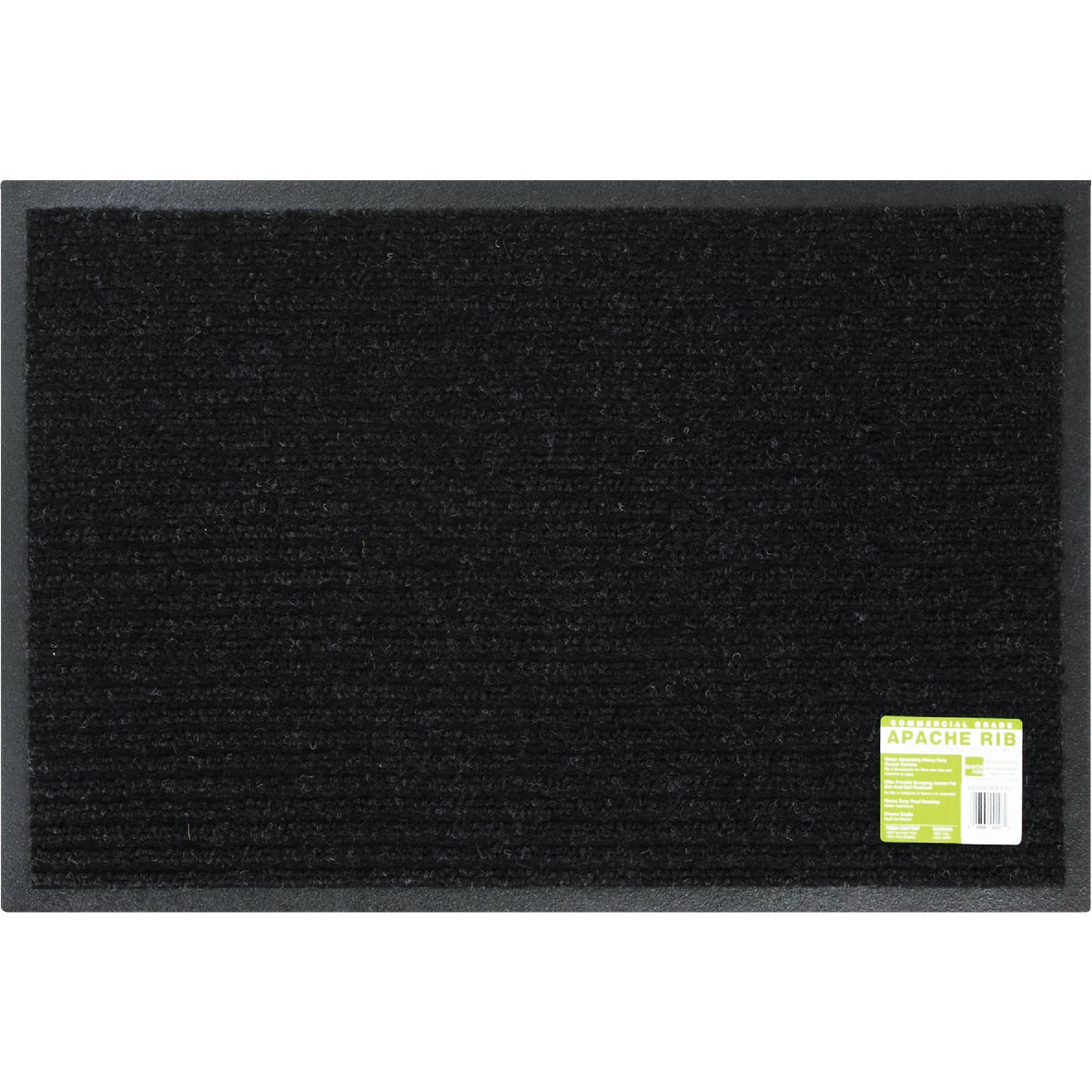Apache Enviroback Pepper 18 In. x 27 In. Carpet/Recycled Rubber Door Mat Image 2