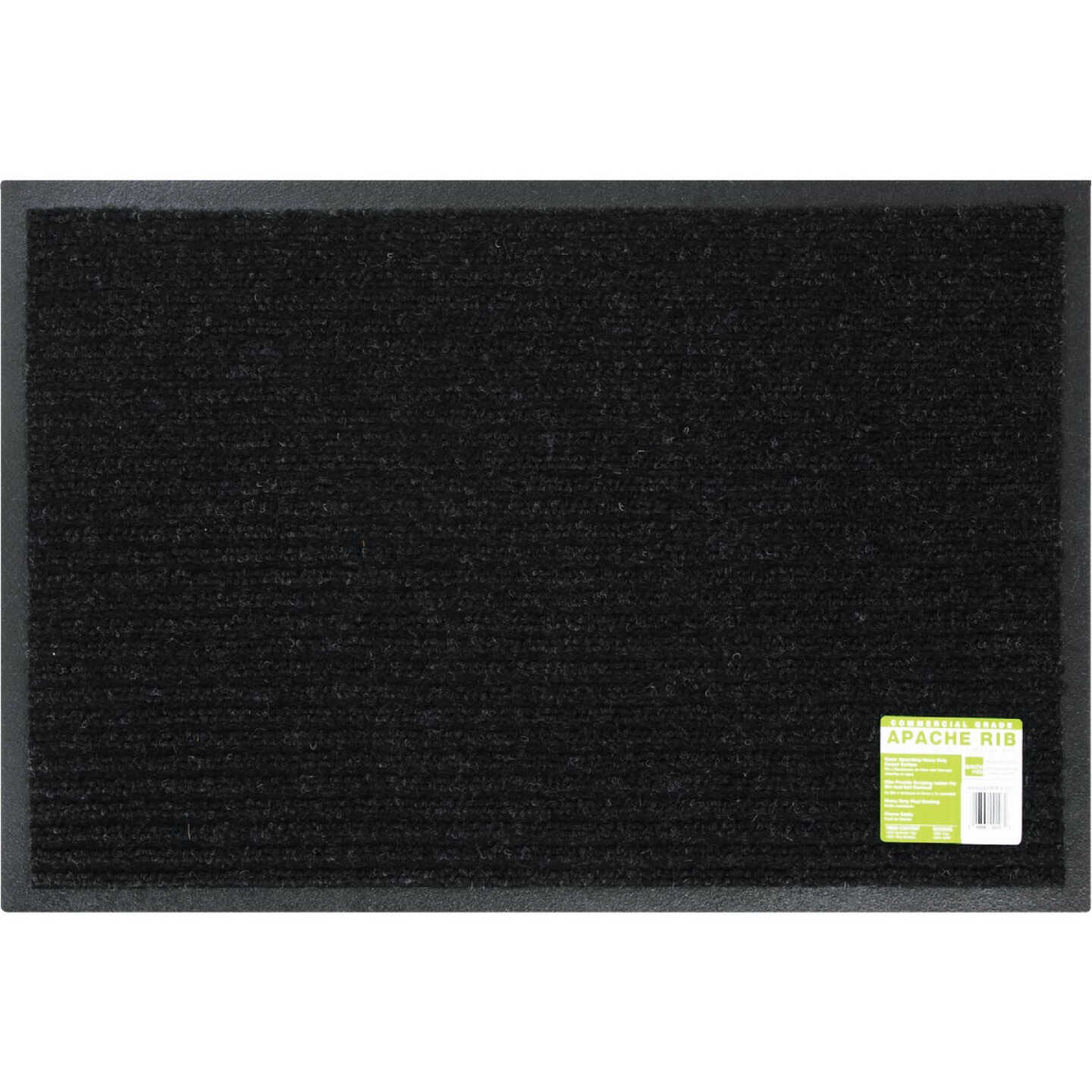 Apache Enviroback Pepper 18 In. x 27 In. Carpet/Recycled Rubber Door Mat Image 2