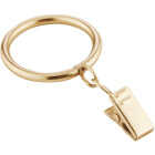 Levolor 1-1/4 In. Clip Curtain Ring, Brass (7-Pack) Image 1