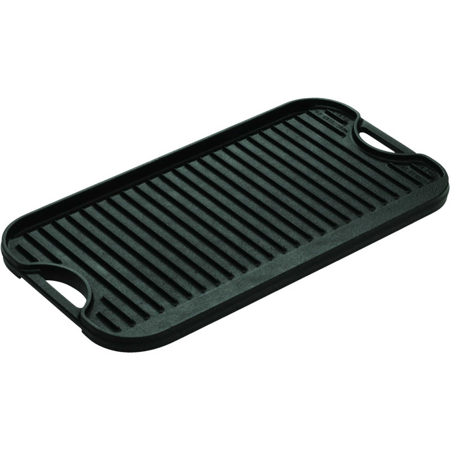 Lodge 10.5 In. x 20 In. Cast Iron Griddle Grill with Handles Image 1