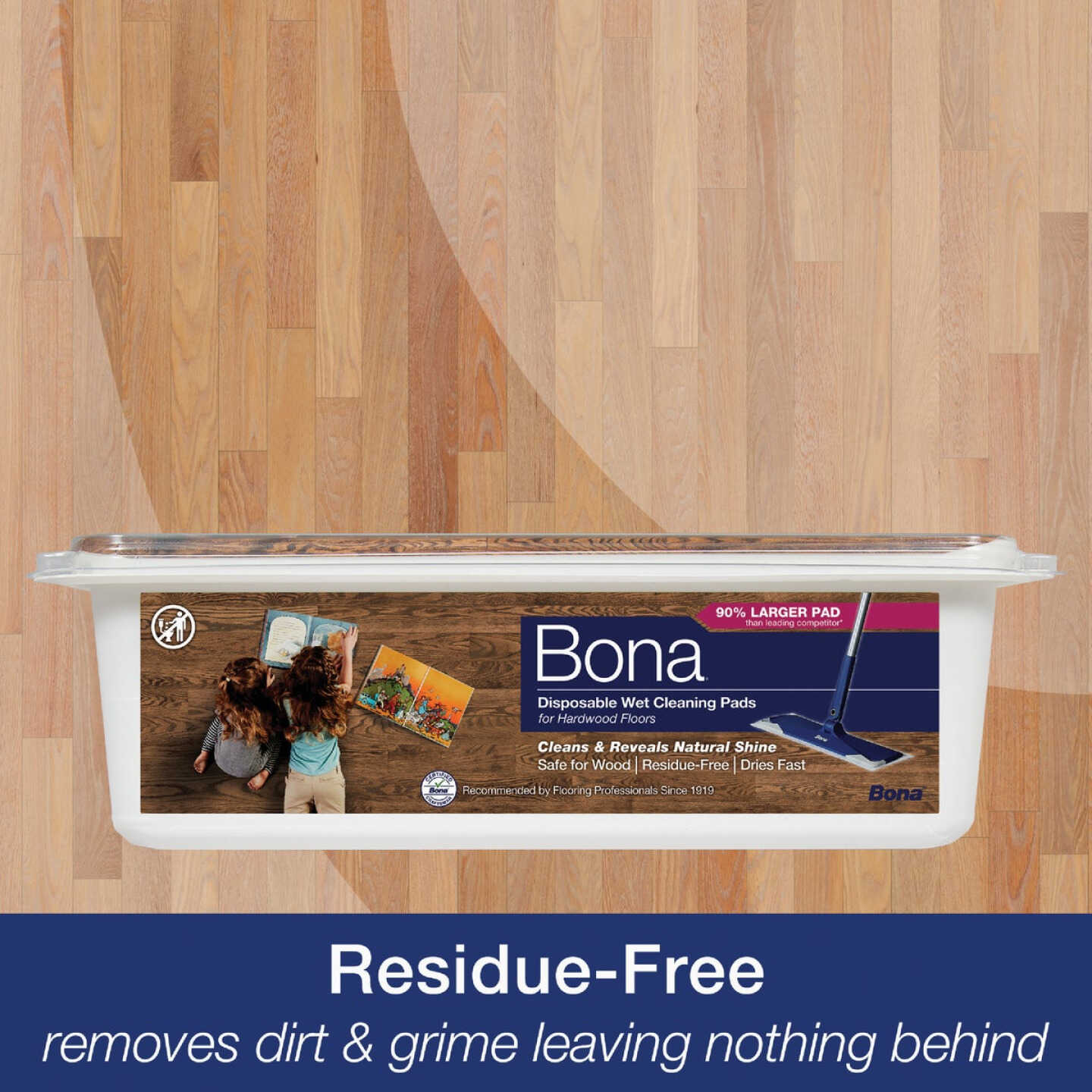 Bona 5 In. W. x 17 In. L. Wet Hardwood Floor Cleaning Pads (12-Pack) Image 7