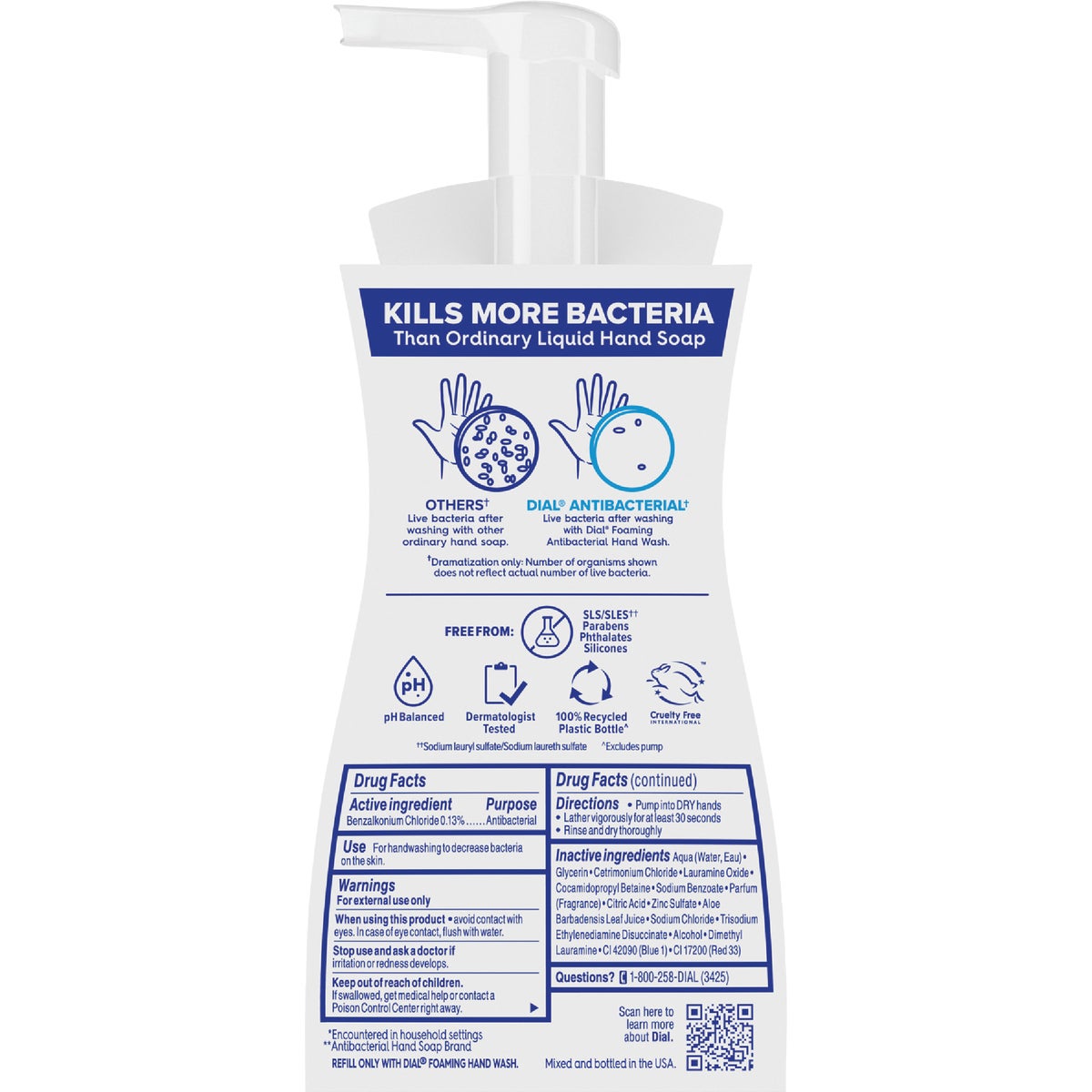 Dial Antibacterial Defense 7.5 Oz. Spring Water + Aloe Foaming Hand Soap Image 7