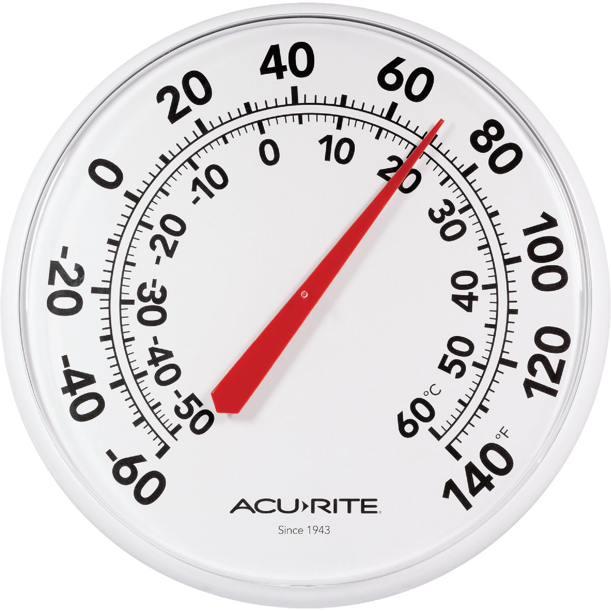 Acurite 12" Dia Plastic Dial Indoor & Outdoor Thermometer
