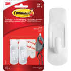 Command Small Utility Hook, White, 2 Hooks, 4 Strips Image 1