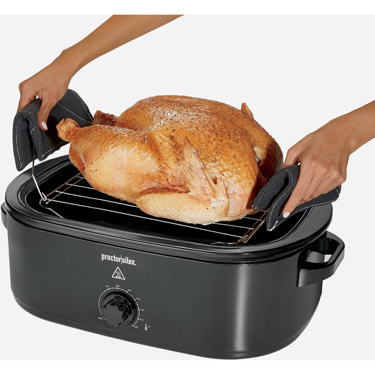 Proctor Silex 18 Qt. Black Electric Roaster With Self Basting Lid Image 2