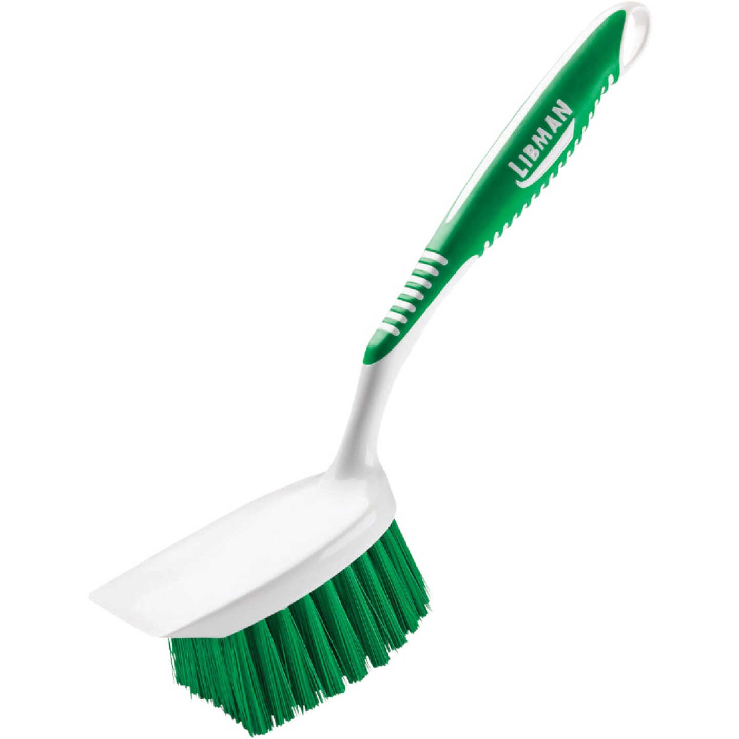 Libman 11.13 In. 95% Recycled PET Water Bottles Bristle Polypropylene Plastic Scrub Brush Image 1