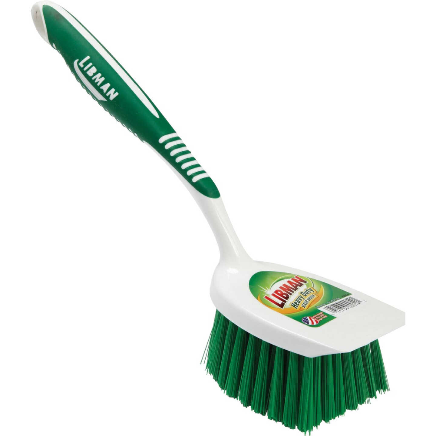 Libman 11.13 In. 95% Recycled PET Water Bottles Bristle Polypropylene Plastic Scrub Brush Image 2