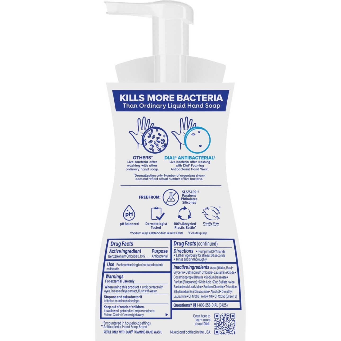 Dial Antibacterial Defense 7.5 Oz. Pear + Aloe Foaming Hand Soap Image 7