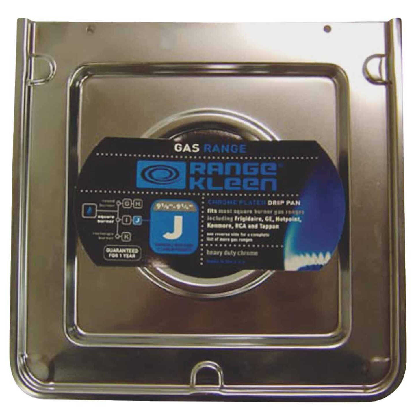 Range Kleen Gas 3-5/8" Style J Square Chrome Drip Pan Image 1