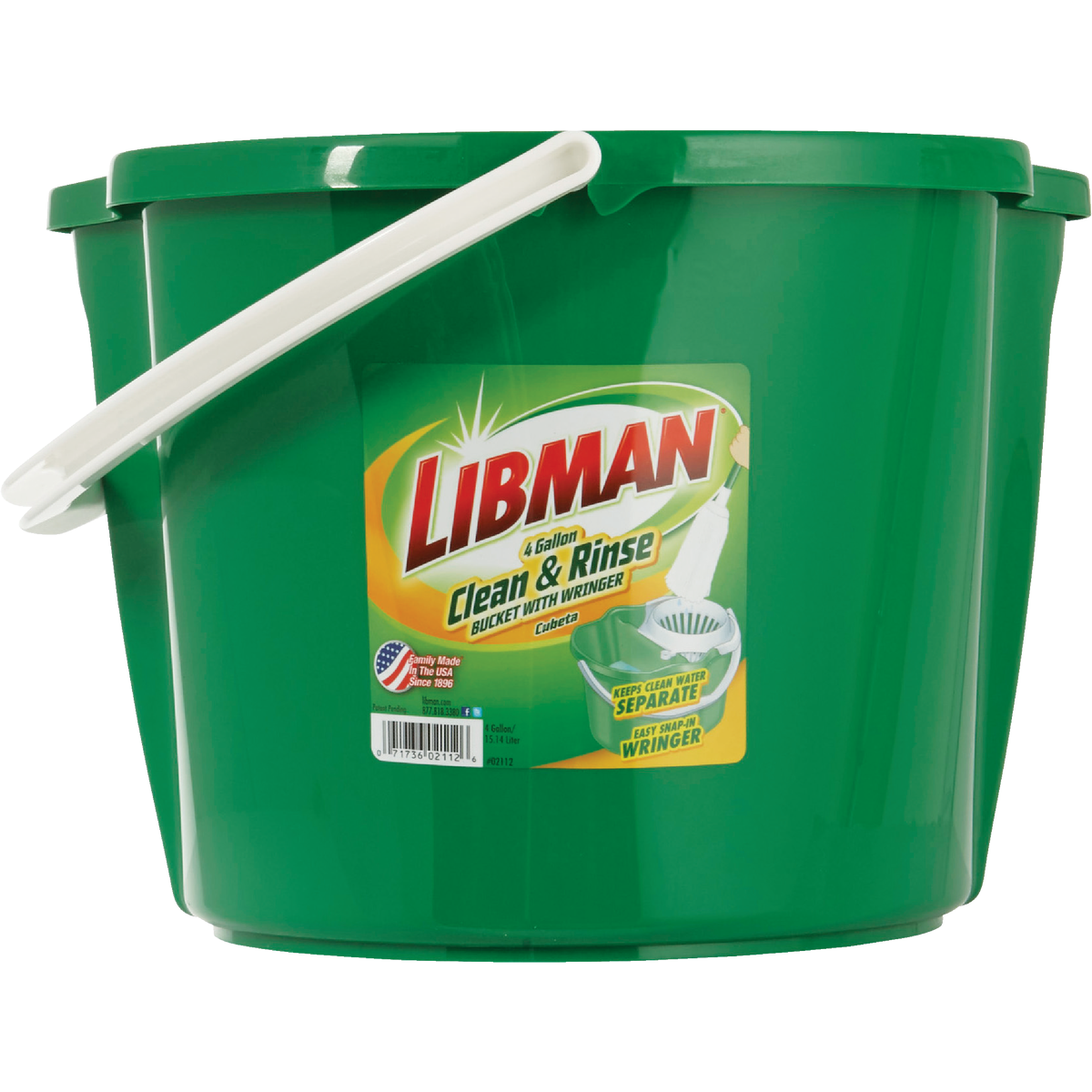 Libman 4 Gal. Green Clean & Rinse Bucket with Wringer Image 2