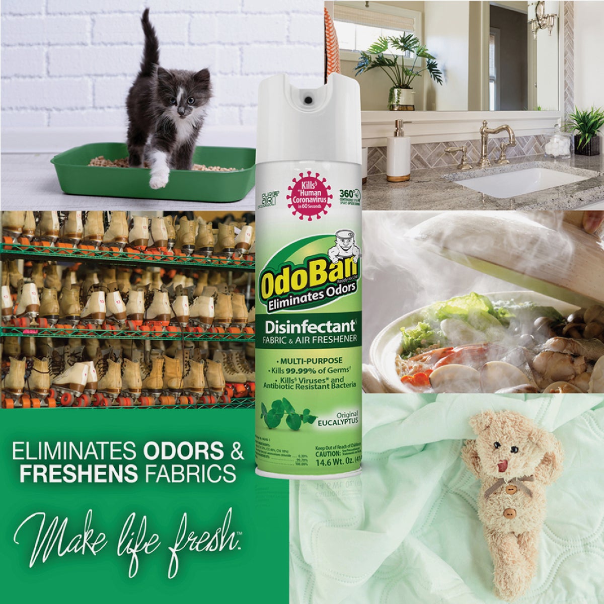 OdoBan 14 Oz. Eucalyptus Fabric & Air Freshener Image 2