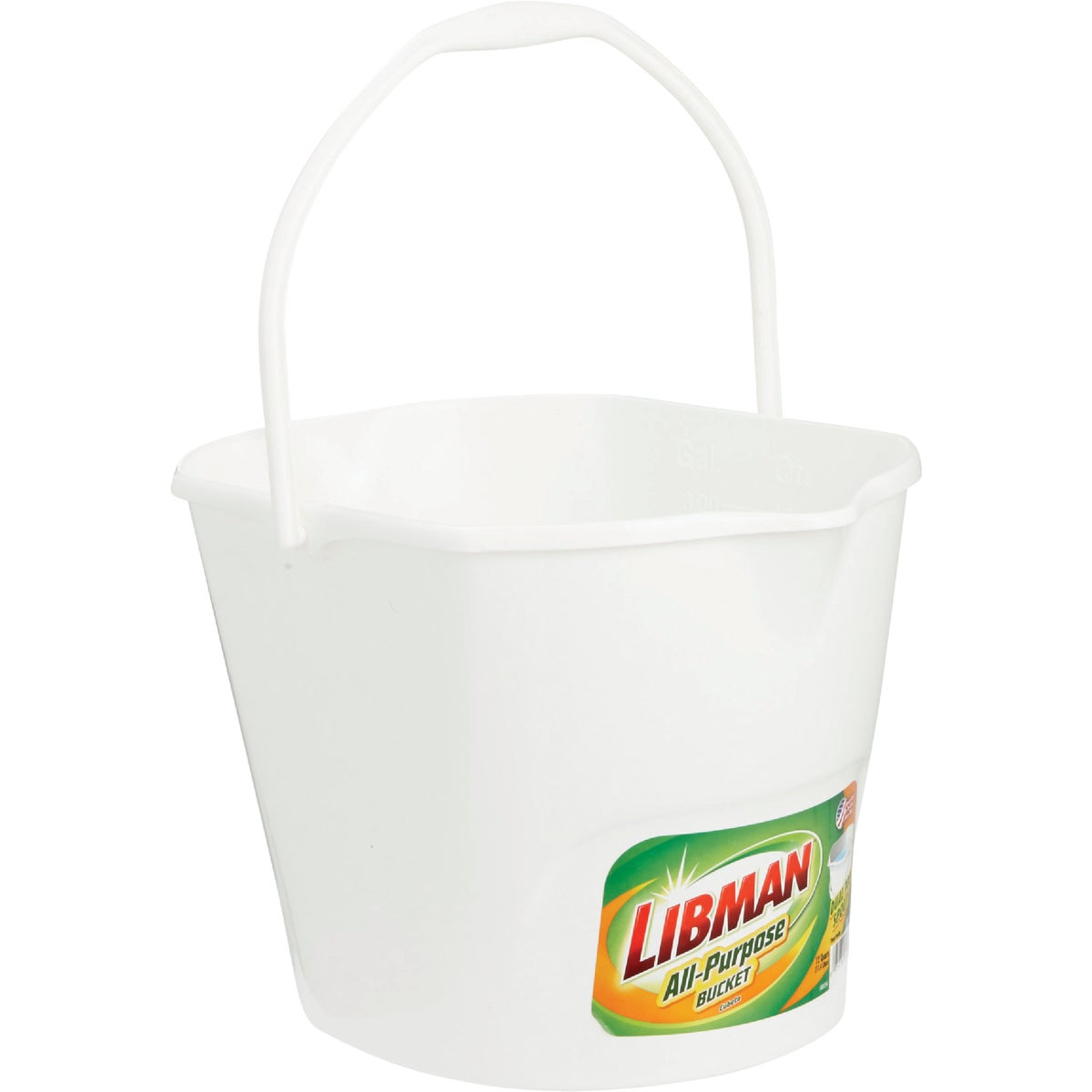 Libman 3 Gal. White All-Purpose Dual Spout Bucket Image 1