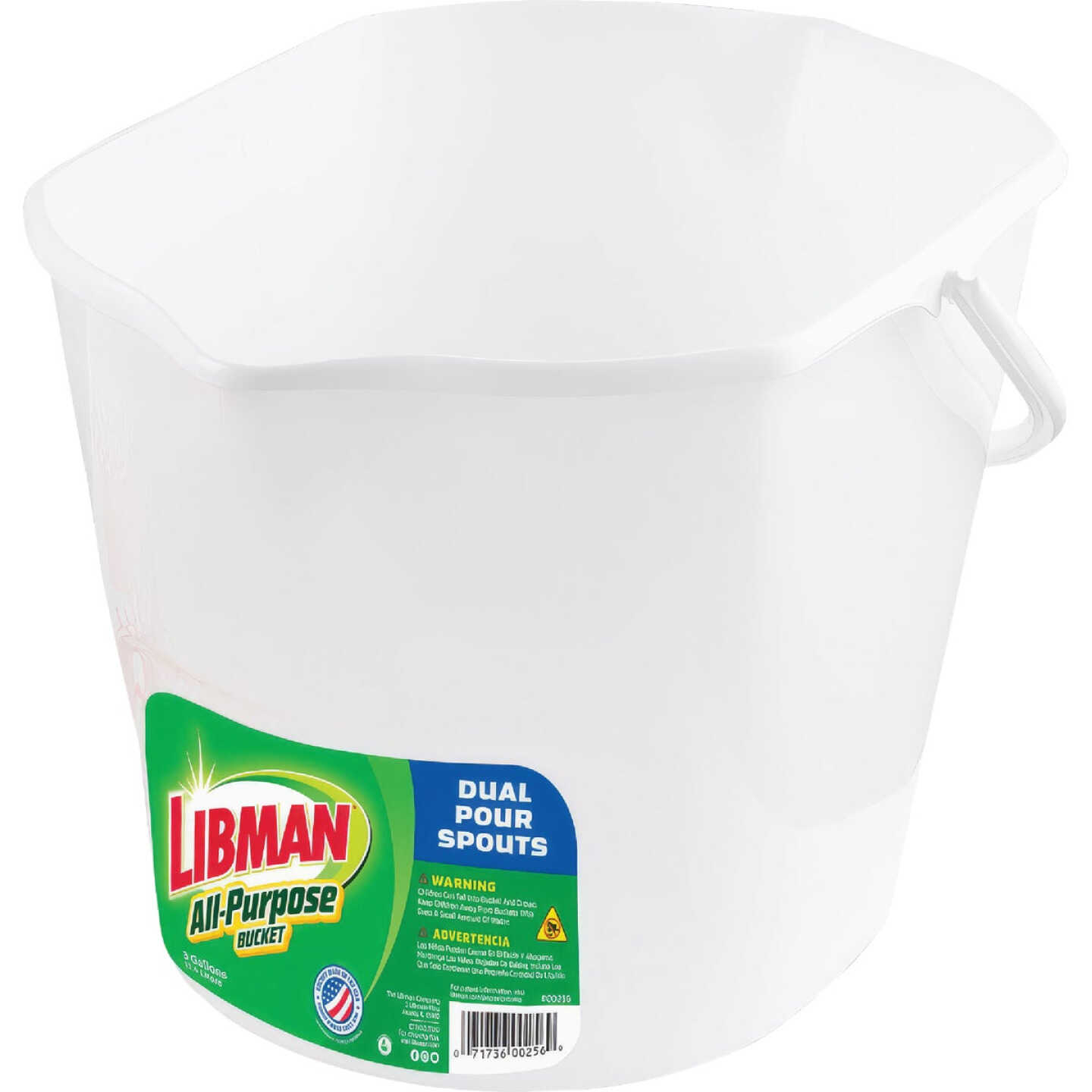Libman 3 Gal. White All-Purpose Dual Spout Bucket Image 2
