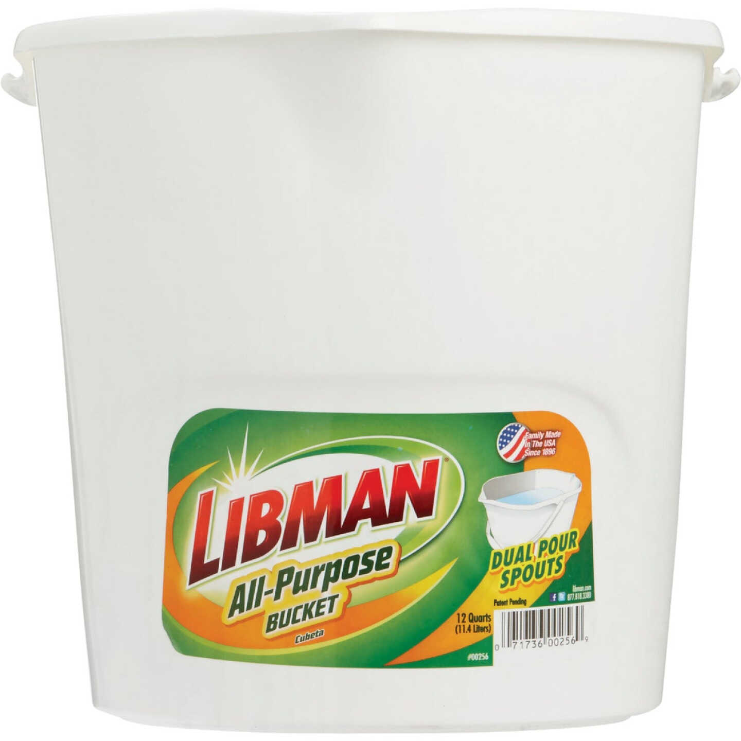 Libman 3 Gal. White All-Purpose Dual Spout Bucket Image 2