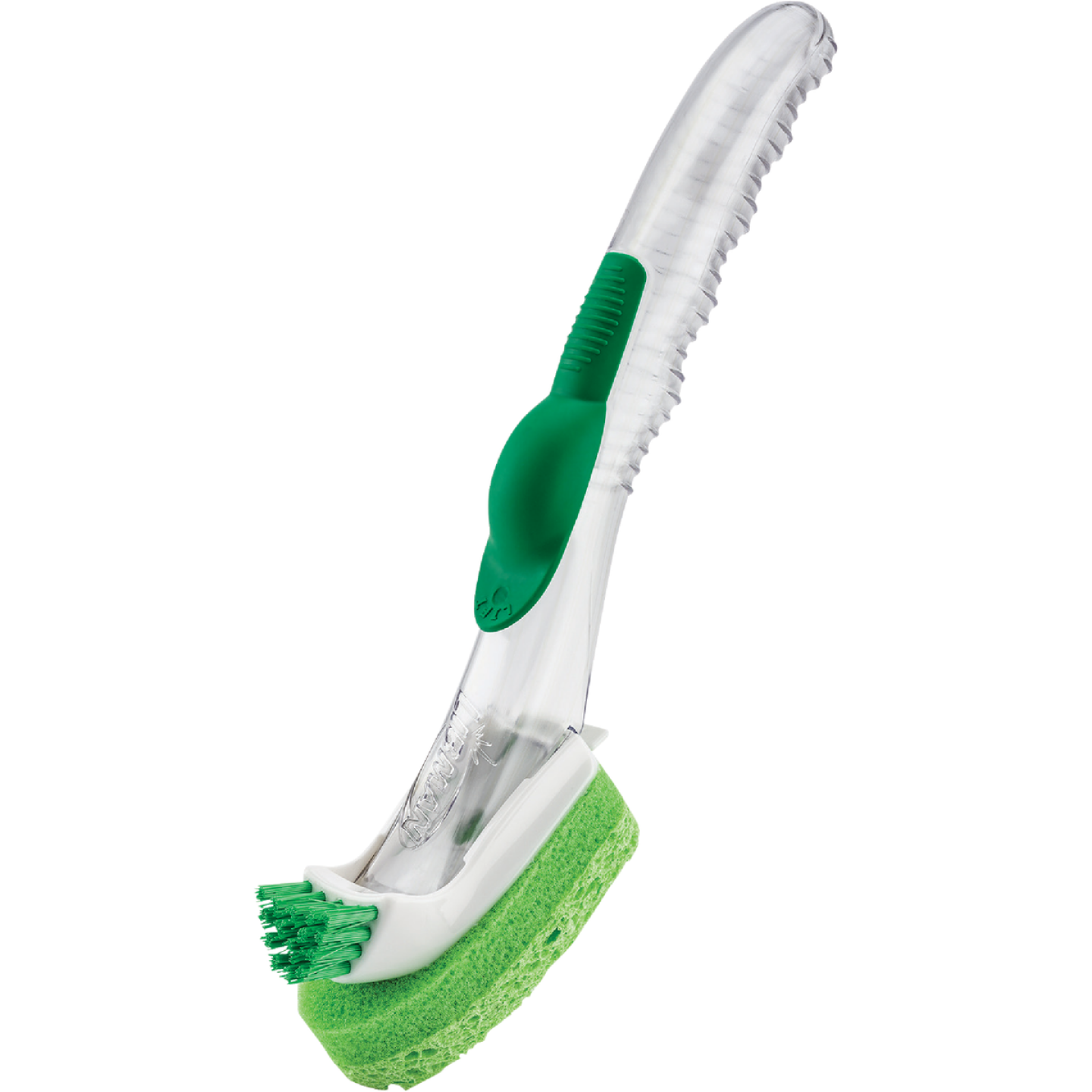 Libman Green & White Glass & Dish Wand with Scrub Brush Image 1