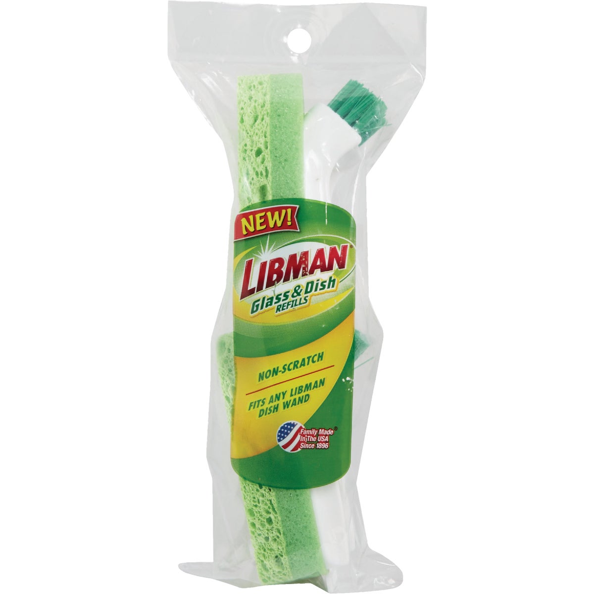 Libman Polypropylene & Recycled PET Soap Dispensing Brush Refill with Scraper(2-Pack) Image 2