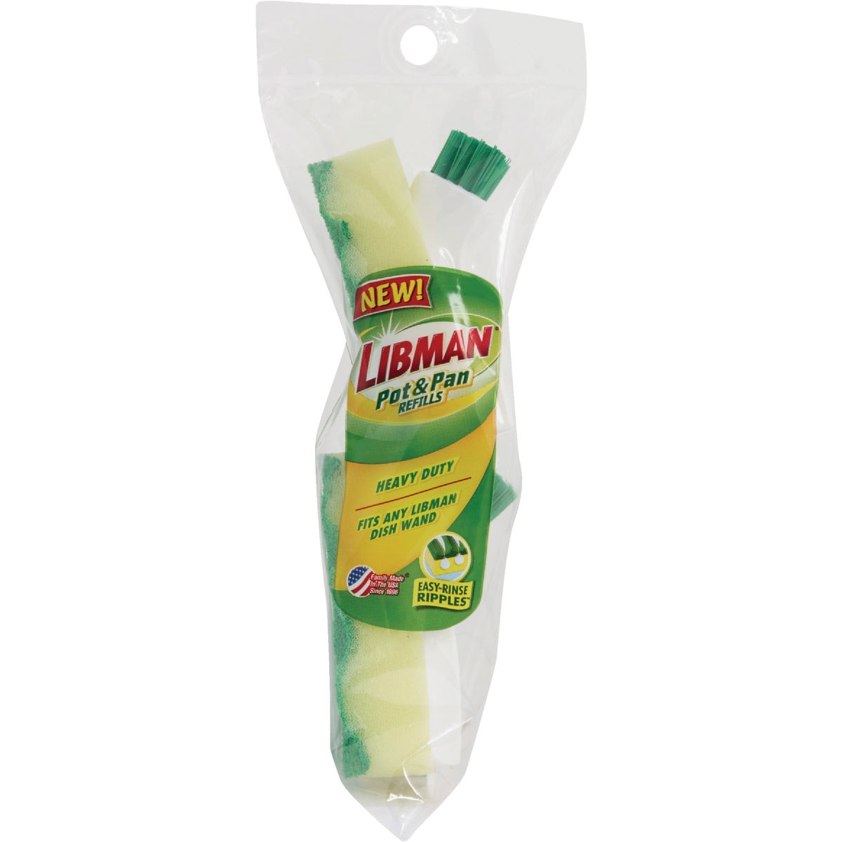 Libman Sponge Soap Dispensing Brush Refill With Scraper Image 2