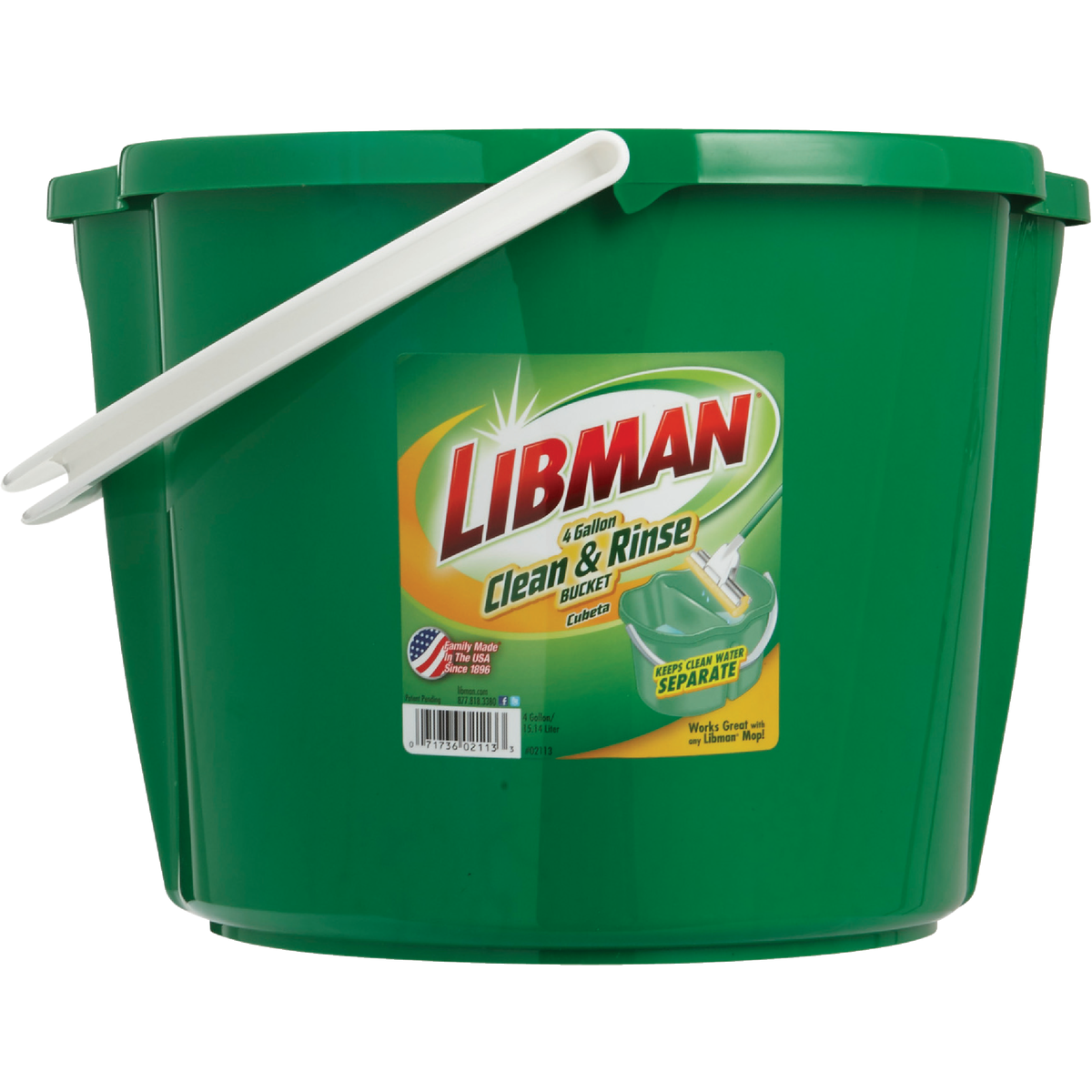 Libman Clean & Rinse 4 Gal. Green Divided Bucket Image 2