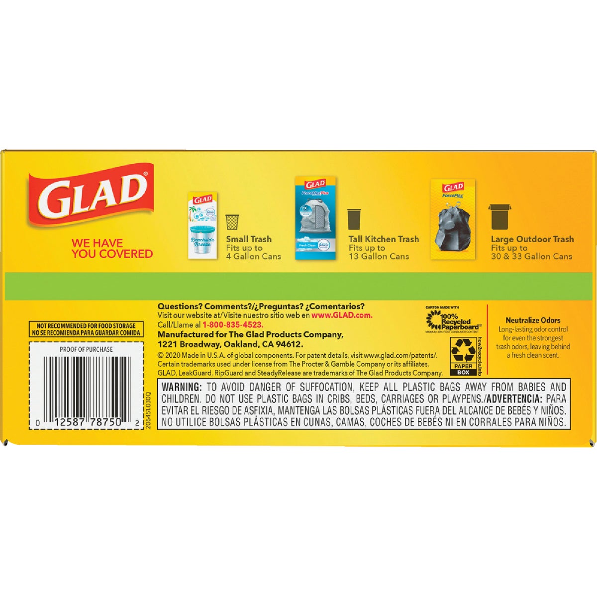 Glad Febreze 13 Gal. Gain Tall Kitchen White Trash Bag (80-Count) Image 6