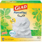 Glad Febreze 13 Gal. Gain Tall Kitchen White Trash Bag (80-Count) Image 1